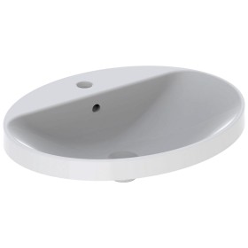 Lavabo encastré ovale Geberit VariForm 60 x 45 cm, avec plage de robinetterie