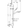 hansgrohe Croma Select S Vario Shower Set 65 cm mit Casetta - Detailansicht