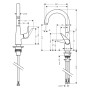 hansgrohe Talis M51 Miscelatore monocomando per cucina 220, 1jet - vista dettagliata
