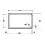 Receveur de douche rectangulaire Duravit Starck Slimline 130 x 80 cm - vue détaillée