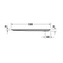 Receveur de douche rectangulaire Duravit Starck Slimline 130 x 80 cm - vue technique