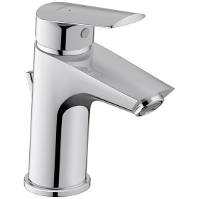 Mitigeur de lavabo monocommande Duravit No. 1 S, Minus-Flow avec garniture de vidage à tirette
