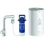 Rubinetto da pavimento GROHE Red Mono e caldaia taglia M, rubinetto da pavimento con beccuccio a L