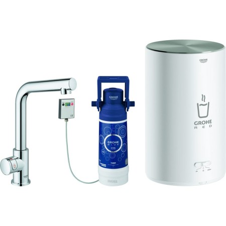Rubinetto da pavimento GROHE Red Mono e caldaia taglia M, rubinetto da pavimento con beccuccio a L