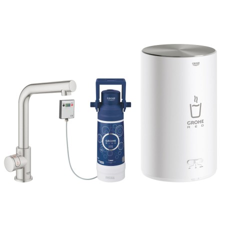 Rubinetto da pavimento GROHE Red Mono e caldaia taglia M, rubinetto con beccuccio a L