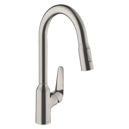 hansgrohe Focus M42 Miscelatore monocomando da cucina 220, doccetta estraibile, 2 getti, sBox