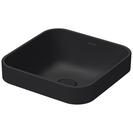 Lavabo surélevé Duravit Happy D.2 Plus 40 cm anthracite mat, sans trop-plein, sans plage de robinetterie