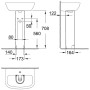GROHE Bau Keramik Standsäule - technische Ansicht