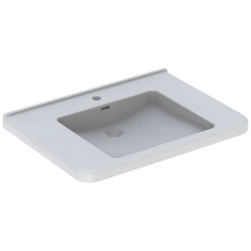 Lavabo Geberit Renova Comfort Square 75 cm, accessible aux personnes à mobilité réduite