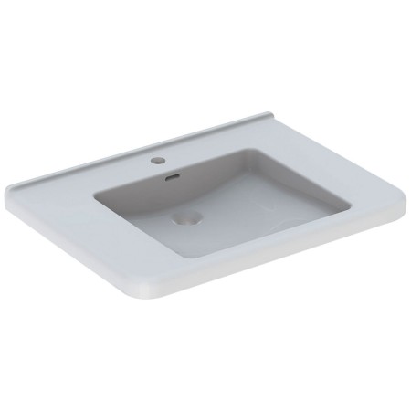 Lavabo Geberit Renova Comfort Square 75 cm, accessible aux personnes à mobilité réduite