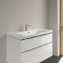 Villeroy & Boch Subway 3.0 Mobile lavabo 100 cm, con 1 foro rubinetto, con troppopieno - vista tecnica