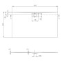 Receveur de douche Villeroy & Boch Architectura Metalrim, 160 x 90 x 1,5 cm - vue détaillée
