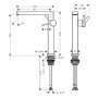Rubinetto monocomando per lavabo hansgrohe Tecturis E 240 Fine CoolStart risparmio idrico+ per lavabi - vista tecnica