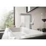 Robinetterie de lavabo monocommande hansgrohe Finoris 230 avec douchette extractible, 2 types de jets - vue technique