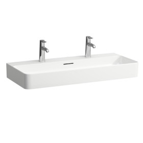 Vasque à poser LAUFEN Val 95 x 42 cm, avec 2 trous de robinet, sans trop-plein