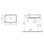VitrA Options Aufsatzschale Geo 59,5 x 39,5 cm, mit Überlaufloch - Detailansicht