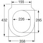 Villeroy & Boch Architectura WC-Sitz Slimseat - technische Ansicht