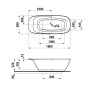 Vasca da bagno ovale autoportante LAUFEN INO 180 x 80 cm