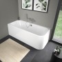 Baignoire Duravit Happy D.2 rectangle 180 x 80 cm, avec tablier en acrylique intégré - vue technique