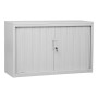 Wolfstahl Rolladenschrank Stahl 1 Fachböden Zylinderschloss 120 x 46 x 75 cm lichtgrau - schwarz - weiss - Detailansicht
