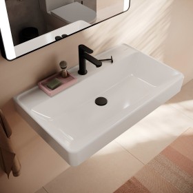 hansgrohe Xanuia Q Lavabo 800/480 con foro per rubinetto senza troppopieno, SmartClean