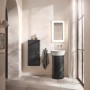 Lavabo à poser Duravit White Tulip rond 50 cm, sans trop-plein - vue technique
