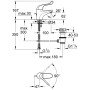 Mitigeur de lavabo monocommande de sécurité GROHE Euroeco Special - vue détaillée