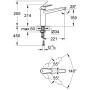 Rubinetto monocomando GROHE Eurodisc C, DN 15 - vista dettagliata