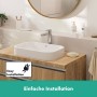 Robinetterie de lavabo hansgrohe Vernis Blend 100 sans bonde - vue technique