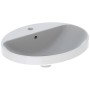 Lavabo encastré Geberit VariForm 55 x 45 cm, ovale, avec plage de robinetterie