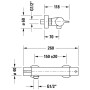 Duravit B.1 Brausethermostat Aufputz - technische Ansicht