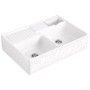 Évier double bac Villeroy & Boch avec bonde à commande excentrée - vue détaillée