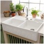 Évier double bac Villeroy & Boch avec bonde à commande excentrée - vue technique