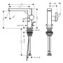 Robinet de lavabo monocommande hansgrohe Tecturis E 110 Fine CoolStart économiseur d'eau+ avec vidage - vue technique