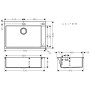 Lavello ad incasso hansgrohe S712-F660 660 - vista dettagliata