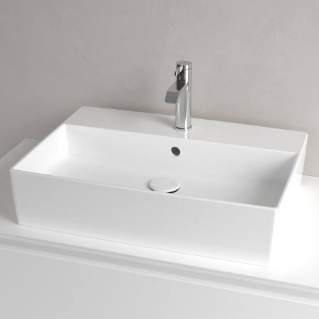 Villeroy & Boch Memento 2.0 Lavabo d'appoggio 60 cm con foro per rubinetto, con troppopieno