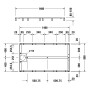 Duravit Fussgestell für Stonetto Duschwanne 140 x 80 cm - Detailansicht