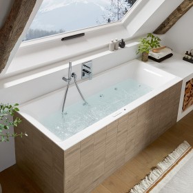 Vasca Villeroy & Boch Subway 3.0 Duo 180 x 80 cm, Combipool Comfort, Posizione 2 + SilentFlow