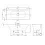 Vasca Villeroy & Boch Subway 3.0 Duo 180 x 80 cm, Combipool Comfort, Posizione 2 + SilentFlow