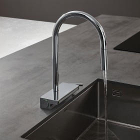 Miscelatore monocomando per cucina hansgrohe Aquno Select M81 170, doccetta estraibile, 3 getti