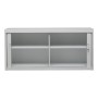 Wolfstahl Rolladenschrank Stahl 1 Fachböden Zylinderschloss 160 x 46 x 75 cm lichtgrau - schwarz - weiss - Detailansicht