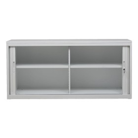 Armadio a persiane in acciaio Wolfstahl con ripiani 1 serratura a cilindro 160 x 46 x 75 cm grigio chiaro - nero - bianco