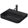 Lavabo surélevé Duravit Happy D.2 Plus 50 cm anthracite mat, avec trop-plein, 1 trou de robinet
