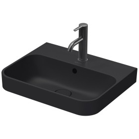 Lavabo surélevé Duravit Happy D.2 Plus 50 cm anthracite mat, avec trop-plein, 1 trou de robinet