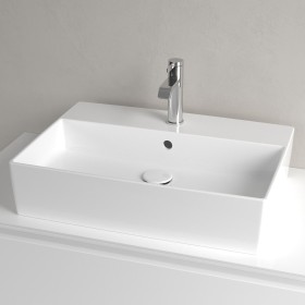 Villeroy & Boch Memento 2.0 Lavabo d'appoggio 60 cm con foro per rubinetto, con troppo pieno