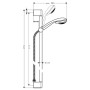 hansgrohe Crometta 85 1jet/Unica'Cromettta Set 90 cm DN15 - Detailansicht