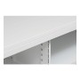 Wolfstahl Rolladenschrank Stahl 1 Fachböden Zylinderschloss 160 x 46 x 75 cm lichtgrau - schwarz - weiss - technische Ansicht