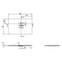 Receveur de douche Villeroy & Boch Squaro Infinity, 100 x 90 x 4 cm - vue technique