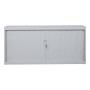 Wolfstahl Rolladenschrank Stahl 1 Fachböden Zylinderschloss 160 x 46 x 75 cm lichtgrau - schwarz - weiss - Produktansicht