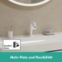 Rubinetto monocomando per lavabo hansgrohe Tecturis S 110 Fine CoolStart risparmio idrico+ senza tappo - vista tecnica